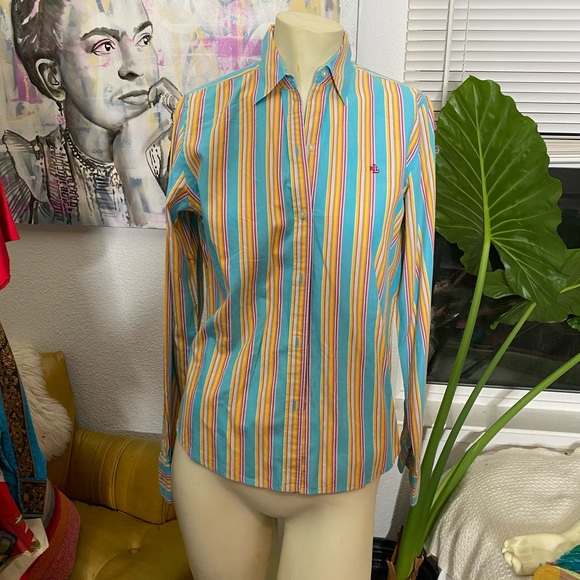 Lauren Ralph Lauren Tops - Ralph Lauren Striped Button Down